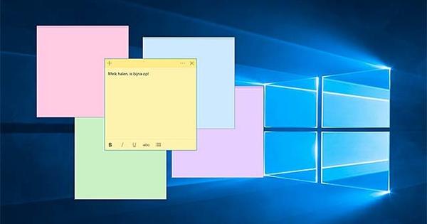 Cole sua tela cheia de notas adesivas no Windows 10
