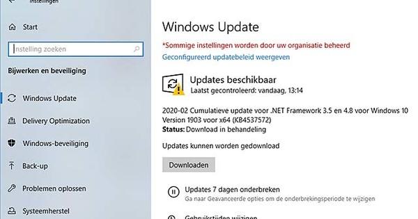 Desinstalar atualizações do Windows 10