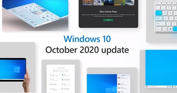 A atualização do Windows 10 de outubro de 2020 já está disponível