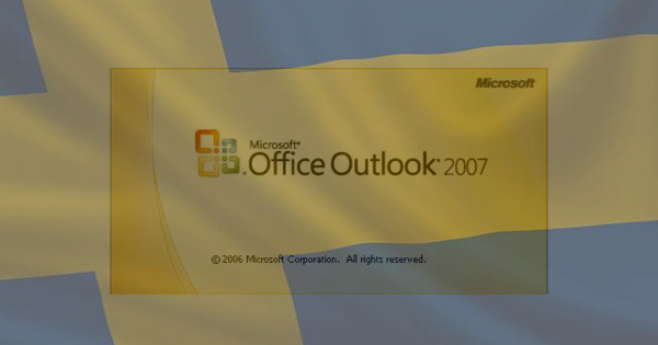 Nova atualização do Windows para Outlook sueco