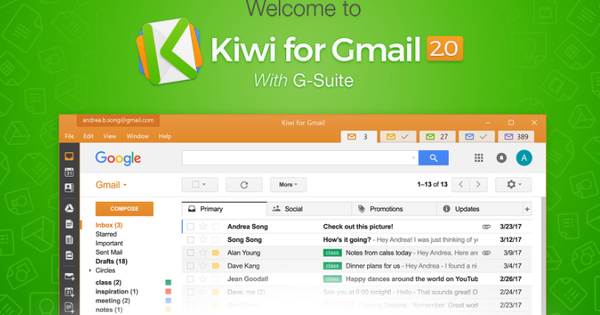 适用于 Gmail 的 Kiwi：Google 的所有内容都集中在一处